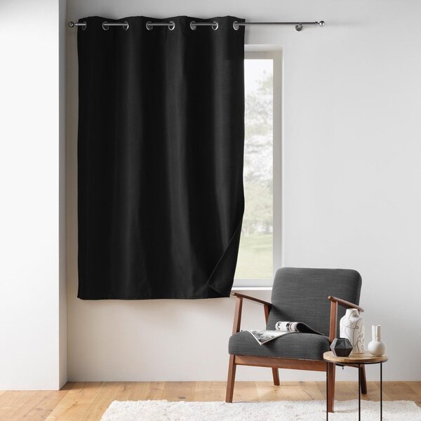 Tenda termoisolante/parzialmente oscurante nera in microfibra 135x180 cm Micropolar – douceur d'intérieur