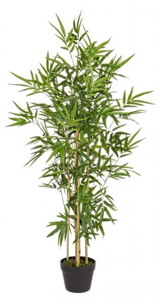 Set 2 Piante Artificiali di Bamboo 60x60x130 cm in Plastica con Vasi Verde