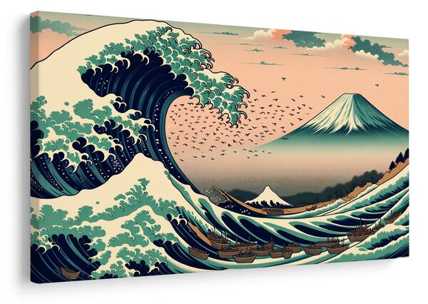 Quadro su tela – Grande onda sulla costa