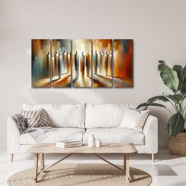 Quadri 5 pezzi – Figure nella luce