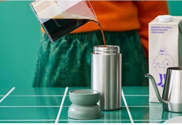 Tazza termica argentata/color salvia in acciaio inox 350 ml Ellipse – Mepal