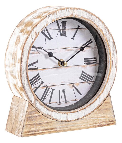Orologio da Tavolo 20x6x22 cm in Legno Ticking