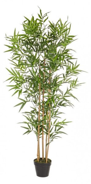 Set 2 Piante Artificiali di Bamboo 70x70x155 cm in Plastica con Vasi Verde