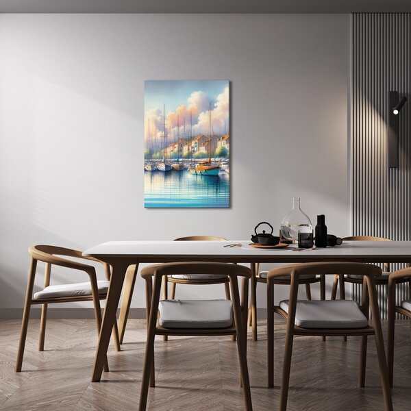 Quadro su tela – Barca a vela nella luce del mattino