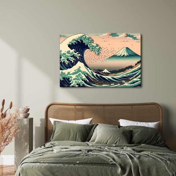 Quadro su tela – Grande onda sulla costa