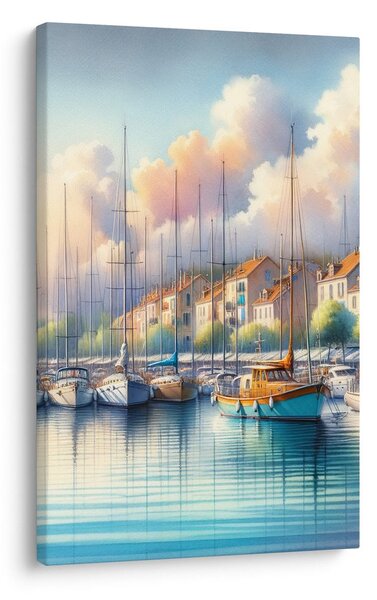 Quadro su tela – Barca a vela nella luce del mattino