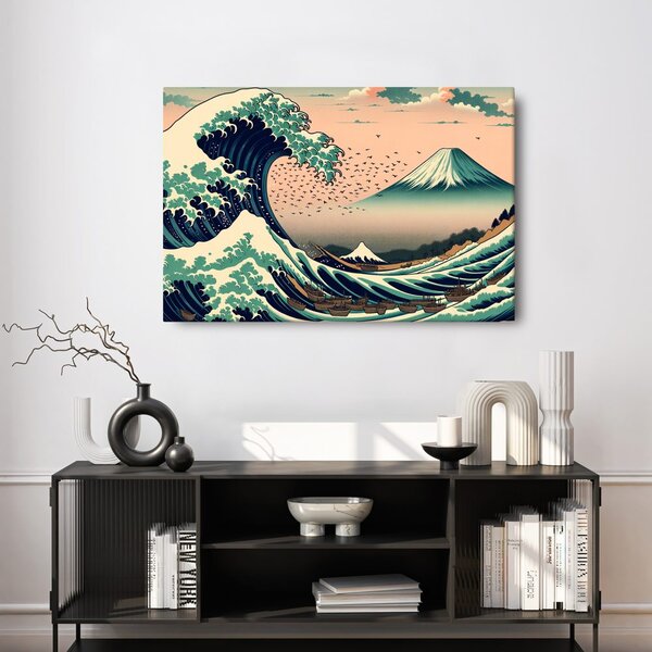 Quadro su tela – Grande onda sulla costa