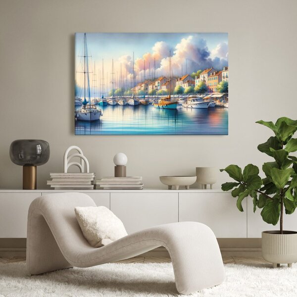 Quadro su tela – Marina tranquilla all'alba