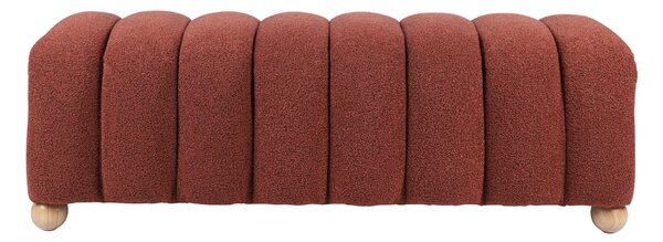 Panca 120x43x43 cm in Bouclè Zora Rosso