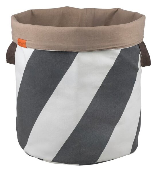 Cesta per il bucato grigia/color crema in tessuto 5 l Diagonal – Mette Ditmer Denmark
