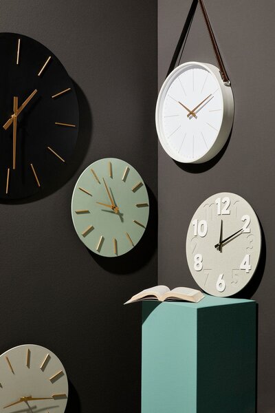 Orologio da Parete Ø40x4,5 cm in Legno Timing Tortora