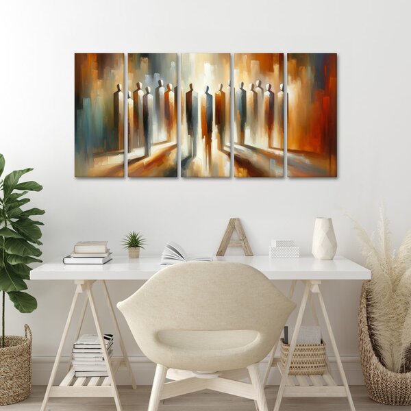 Quadri 5 pezzi – Figure nella luce
