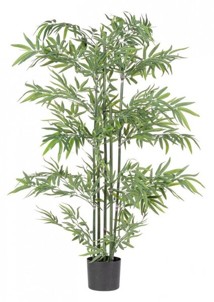Set 2 Piante Artificiali di Bamboo Ø70x150 cm in Plastica con Vasi Verde