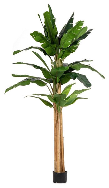 Pianta Artificiale di Banano Ø180x320 cm in Plastica con Vaso Verde