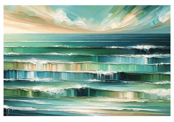 Quadro su tela – Onde oceaniche e cielo