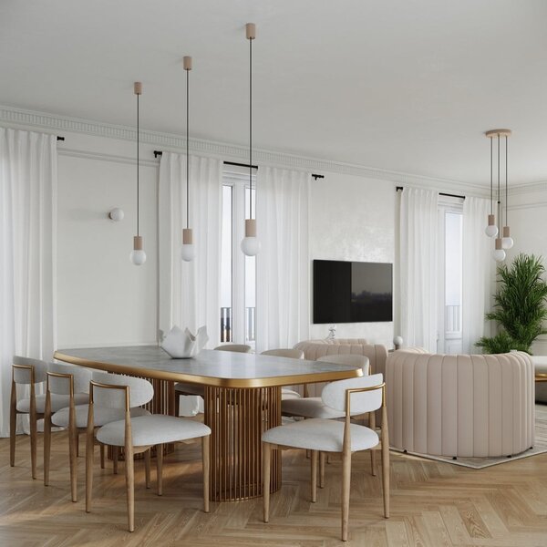 Lampada da tavolo grigio tortora con paralume in vetro (altezza totale 19 cm) Orbital – Sollux