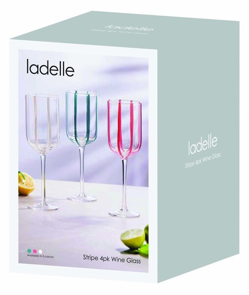 Set di bicchieri da vino 4 pz 350 ml Stripe – Ladelle