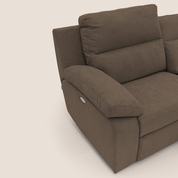 Romeo Divano relax con recliner elettrico in morbido tessuto impermeab