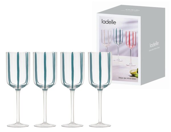 Set di bicchieri da vino 4 pz 350 ml Stripe – Ladelle