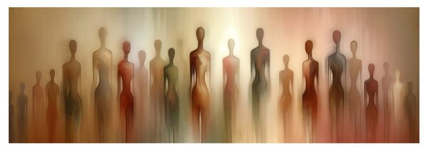 Quadro su tela – Figure nella luce nebbiosa