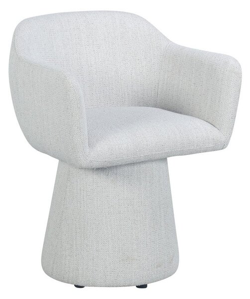 Poltrona Girevole da Soggiorno 59x55x77 cm in Tessuto Lottie Lottie Ghiaccio