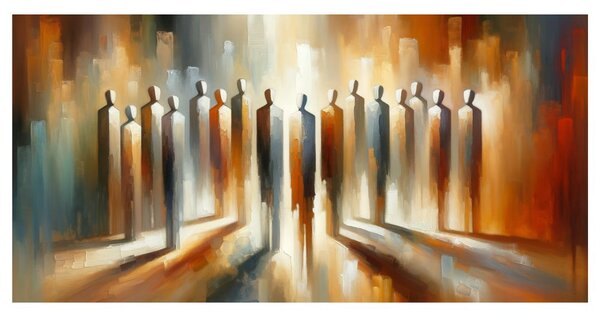 Quadro su tela – Figure astratte nella luce