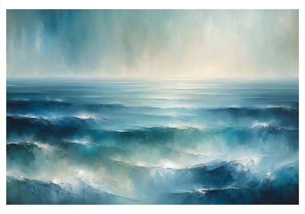Quadro su tela – Onde oceaniche blu tranquille