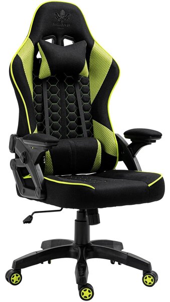 Sedia da gaming - Tessuto - Ergonomica - Braccioli 2D - Schienale 120 gradi - Max 130 kg