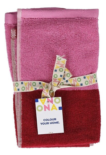 Set di asciugamani tipo terry rosa in cotone 2 pz 30x50 cm Pixie – ONA