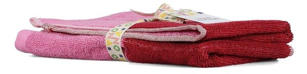 Set di asciugamani tipo terry rosa in cotone 2 pz 30x50 cm Pixie – ONA