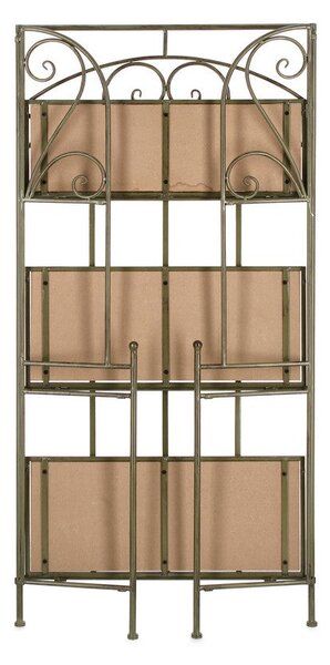 Scaffale 3 Ripiani 60x28x127 cm in Acciaio Guenda Verde Scuro