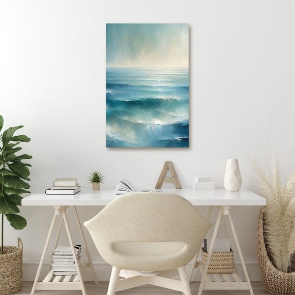 Quadro su tela – Mare blu all'alba
