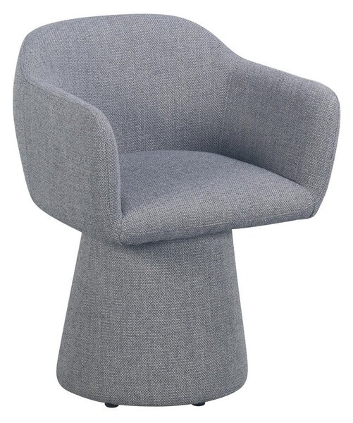 Poltrona Girevole da Soggiorno 59x55x77 cm in Tessuto Lottie Lottie Grigio Scuro