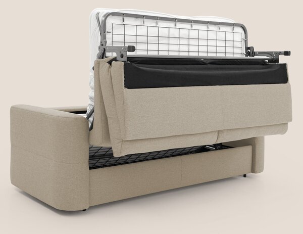 Cupido Divano letto materasso H18 cm e schienale alto in tessuto imper