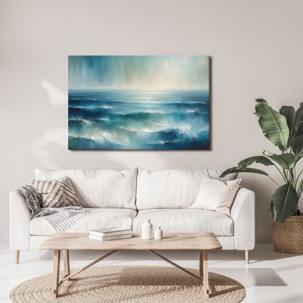 Quadro su tela – Onde oceaniche blu tranquille