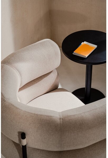 Poltrona beige con rivestimento in lana Ubi – noo.ma