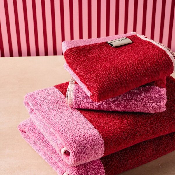 Set di asciugamani tipo terry rosa in cotone 2 pz 30x50 cm Pixie – ONA
