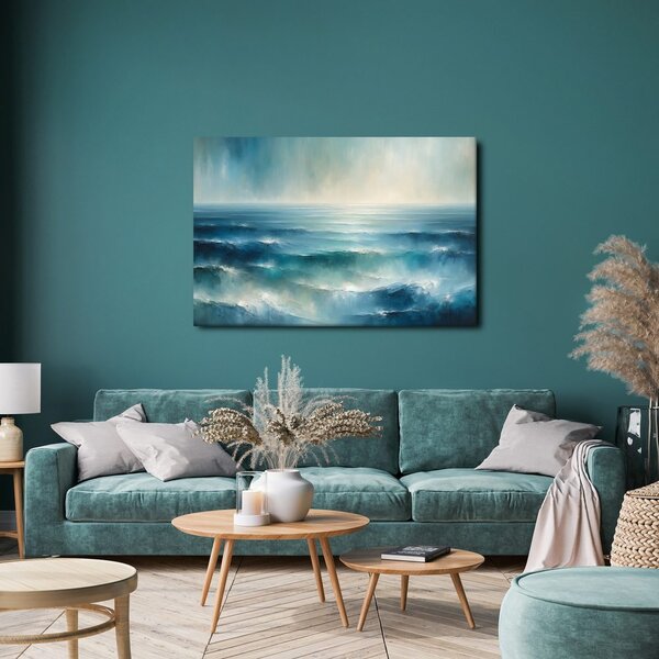 Quadro su tela – Onde oceaniche blu tranquille