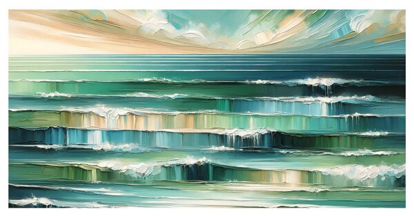 Quadro su tela – Mare calmo e nuvole