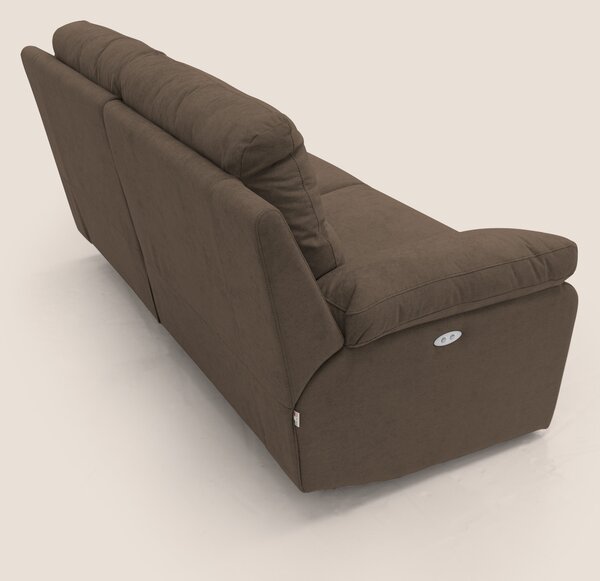 Romeo Divano relax con recliner elettrico in morbido tessuto impermeab