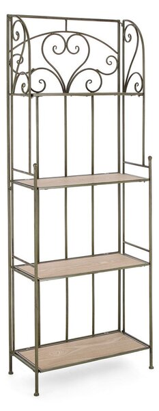 Scaffale 4 Ripiani 59x28x167 cm in Acciaio Guenda Verde Scuro
