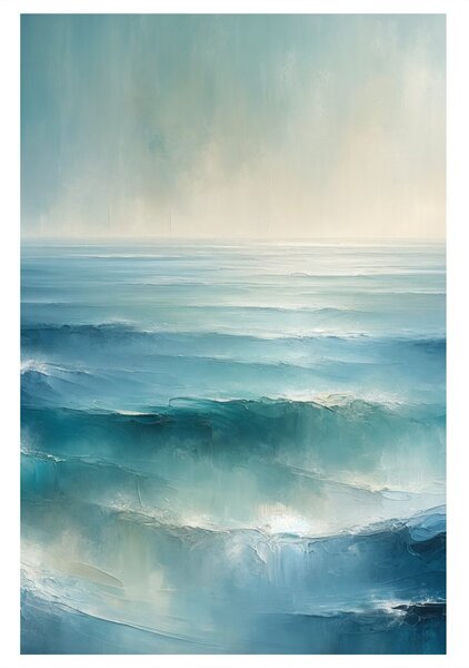 Quadro su tela – Mare blu all'alba