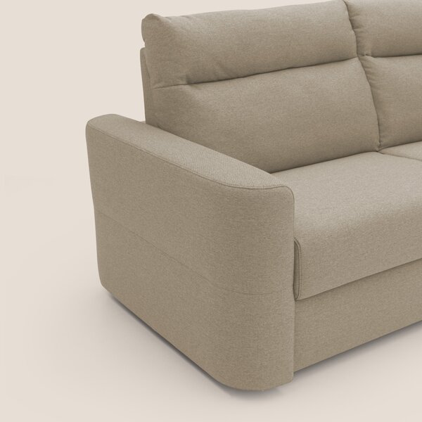 Cupido Divano letto materasso H18 cm e schienale alto in tessuto imper