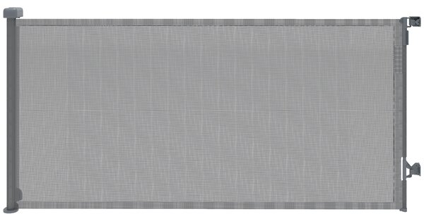 PawHut Barriera di Sicurezza per Cani Retrattile Estendibile fino a 180 cm di Larghezza, per Scale e Porte, Grigio | Aosom Italy