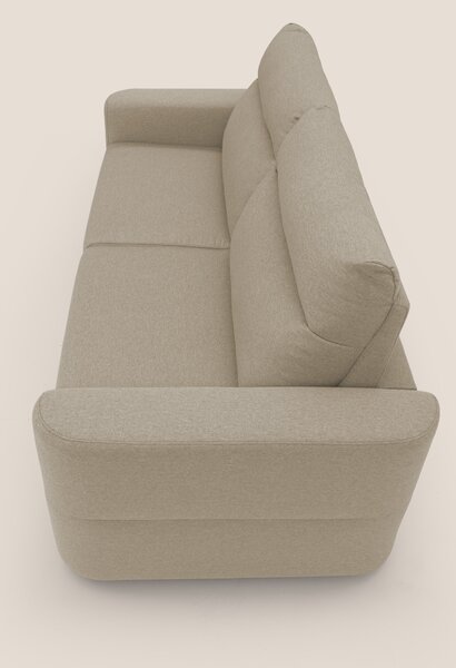 Cupido Divano letto materasso H18 cm e schienale alto in tessuto imper