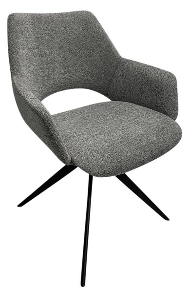 Sedia con Braccioli 59.5x63x81 cm in Poliestere Vivian Grey