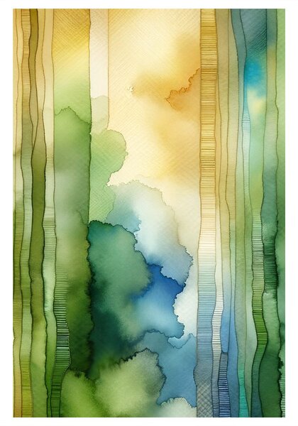 Quadro su tela – Atmosfera astratta del bosco