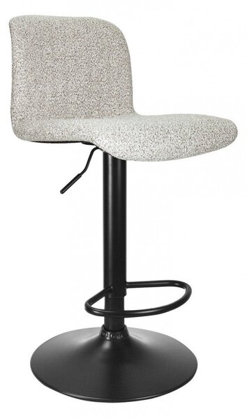 Set 2 Sgabelli Bar 41x46x86/107 cm in Poliestere Rafael Nero-Beige