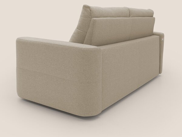 Cupido Divano letto materasso H18 cm e schienale alto in tessuto imper