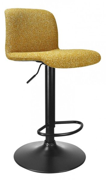 Set 2 Sgabelli Bar 41x46x86/107 cm in Poliestere Rafael Nero-Senape